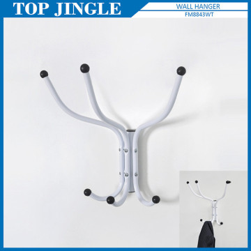 White rake shape wall mounted valet
