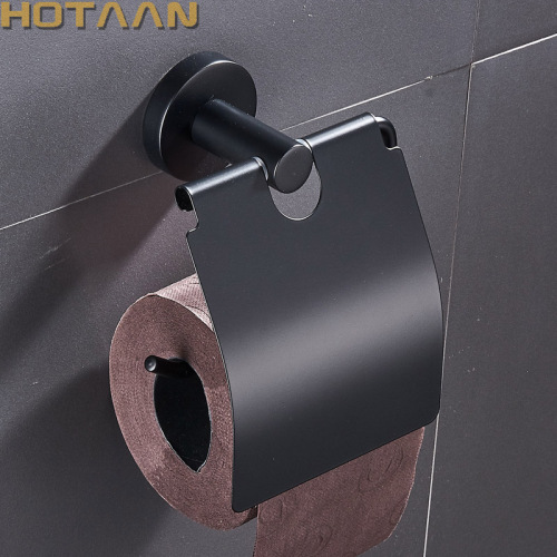 Free Shipping Stainless Steel Matte Black Finish Paper Box Toilet Paper Holder Tissue Holder Bathroom Accessories YT-10992-H