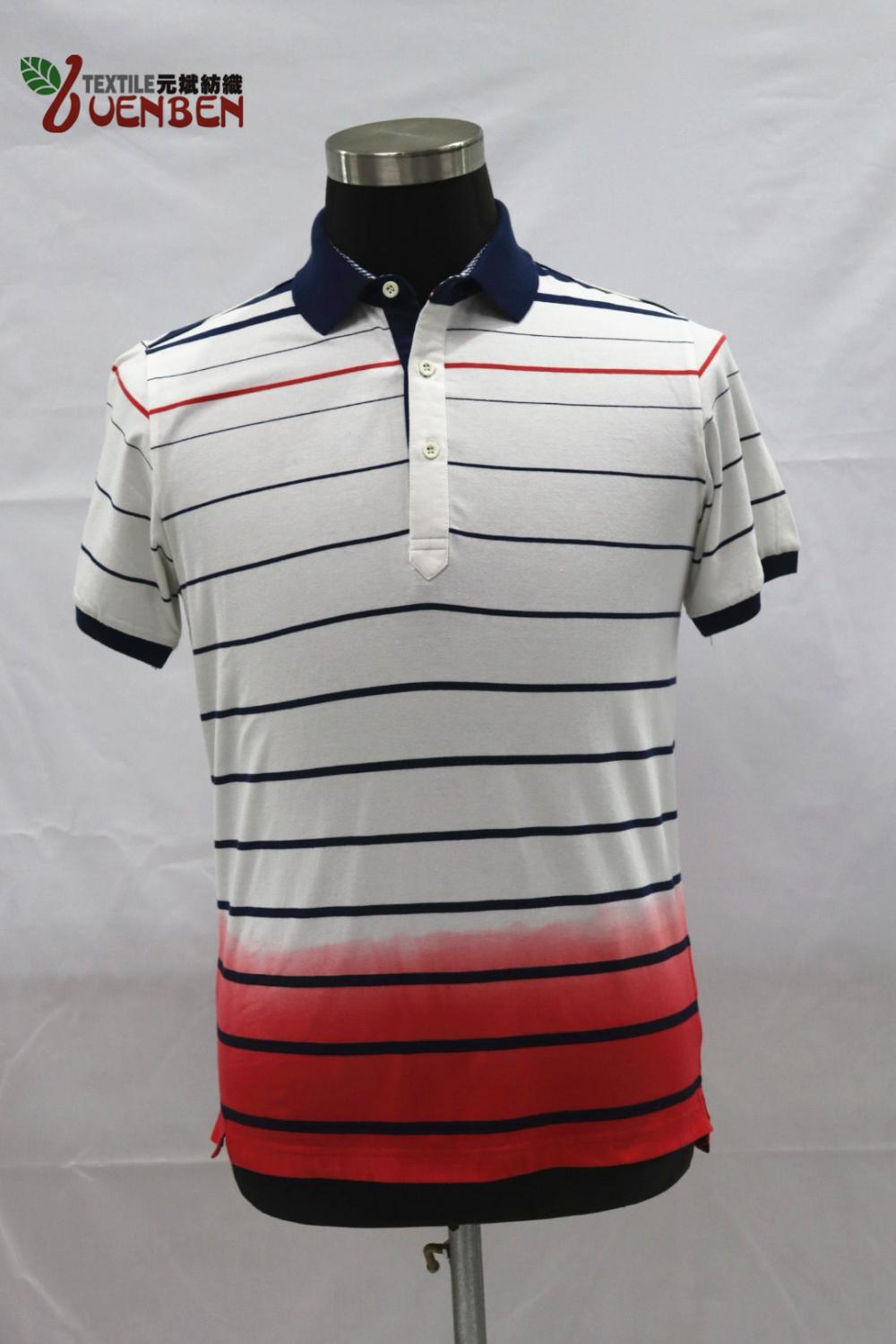 Jérsei feminino YD Stripe com polo Dip-Dye