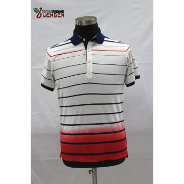 Jérsei feminino YD Stripe com polo Dip-Dye