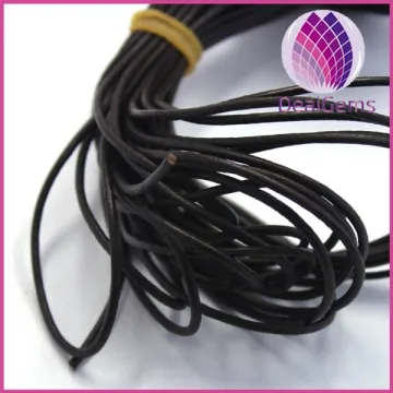 2mm matte polished real round leather cord wholesale