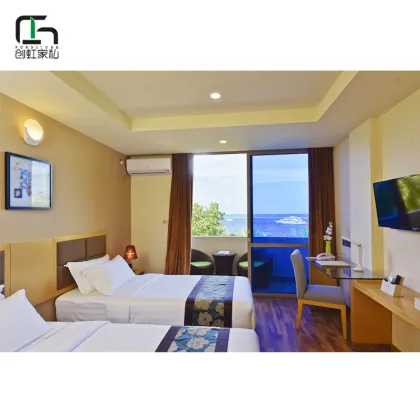 Factory Custom 5-Star Holiday Inn Hotel Room Interior Solid Wood Furnishings