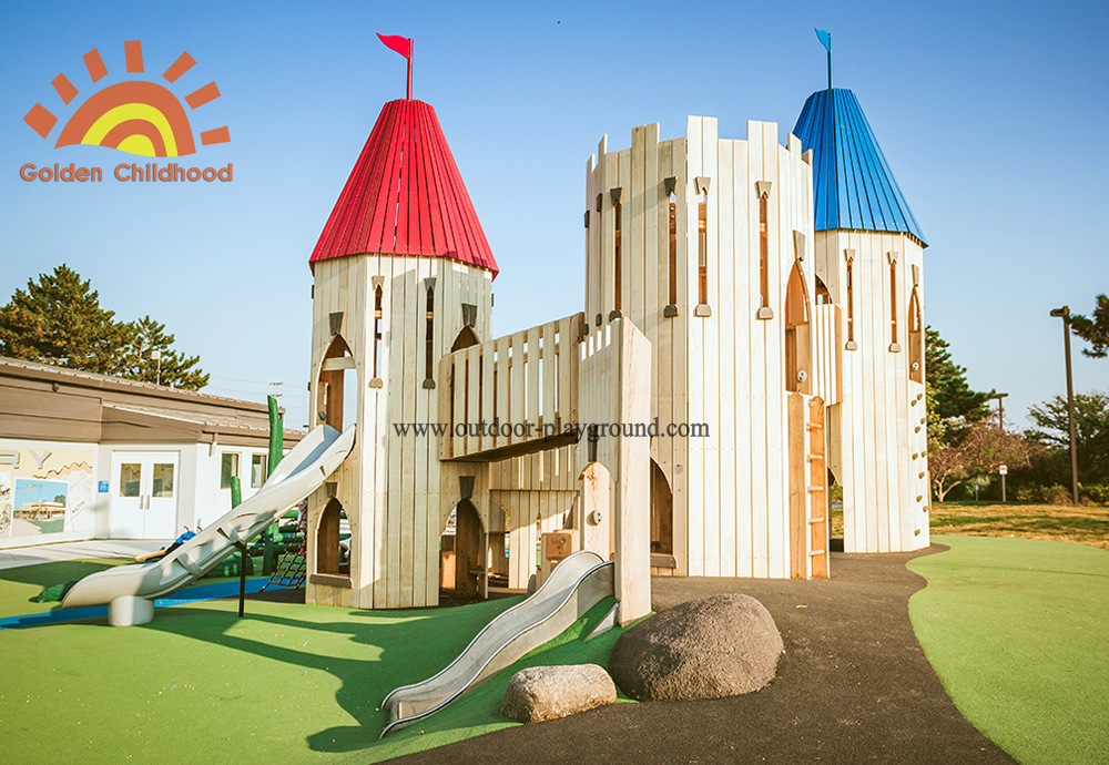 Natural Playground Wooden Towers