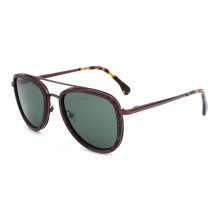 High Quality Wooden Sunglasses Aviator Metal Wooden Sunglasses Factory
