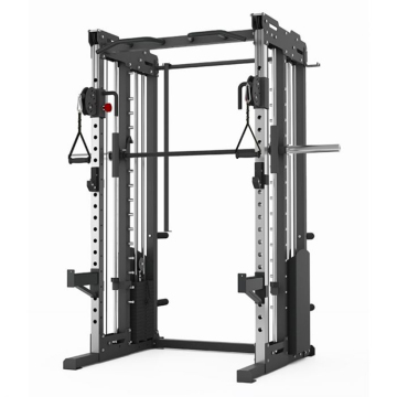 Professional Heavy Duty Multi Functional Smith Machine with Wall Mount Squat Rack: Ultimate Home Gym Equipment