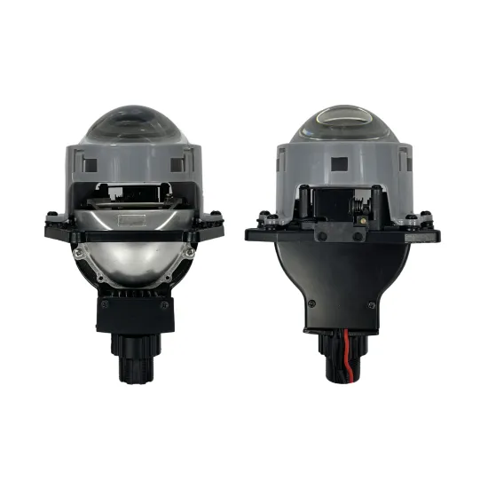 Easy Install Bi-LED Universal Projector Headlights with Blue Lens - Cut Off Auto Lighting System H4