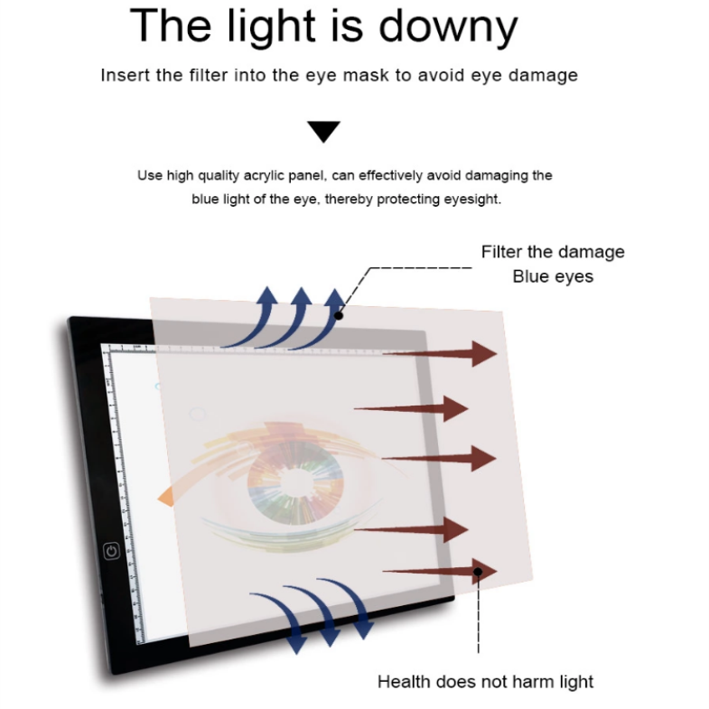 صندوق إضاءة LED قابل للتعتيم من Suron مع USB