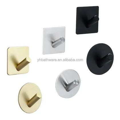 3M Stainless Steel Damage-Free Adhesive Coat & Towel Hooks (5kg Capacity)