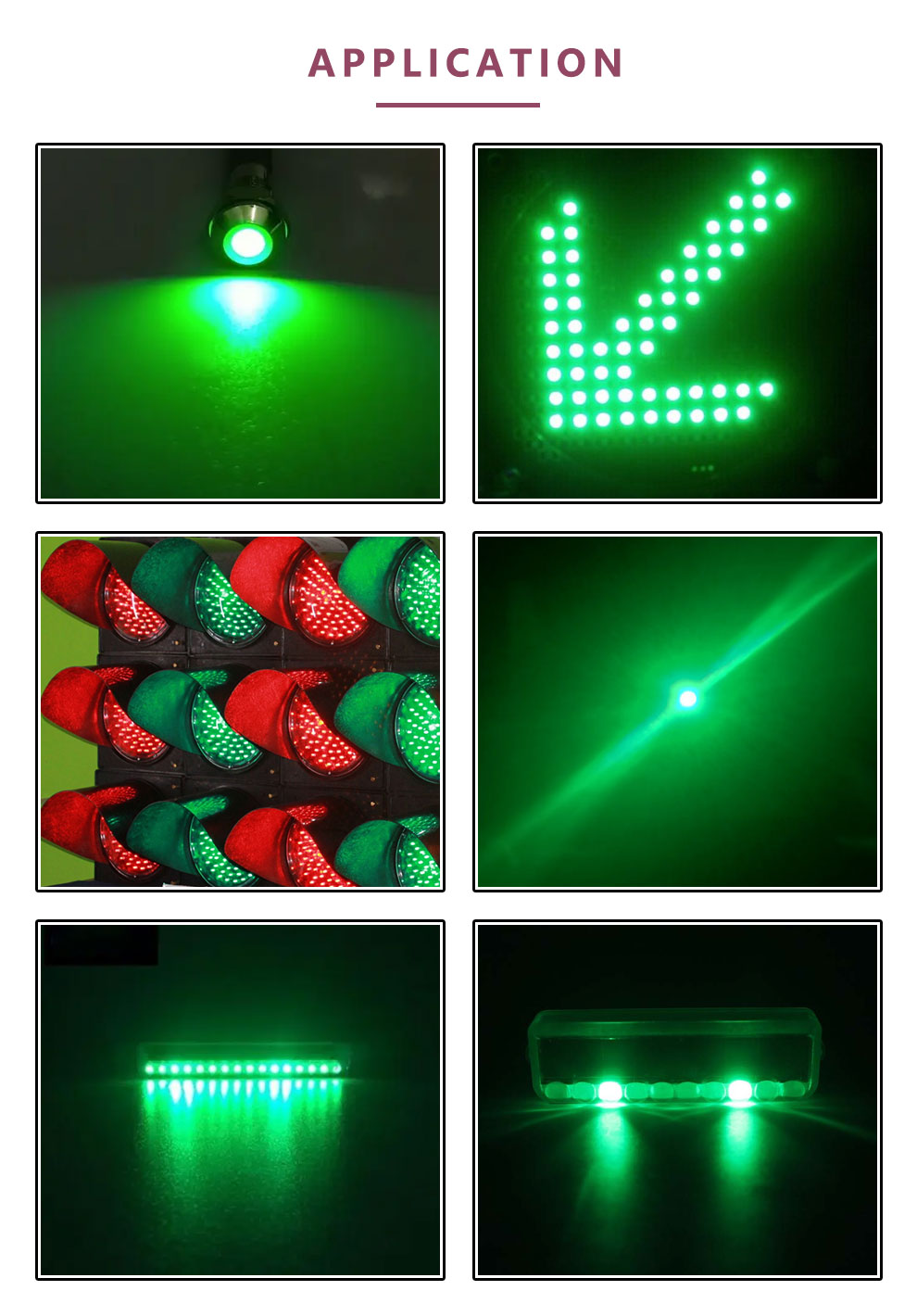 806LGC-E10IC Diffused Green Mini LED application