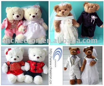 wedding bear,valentine teddy bear,plush wedding bear