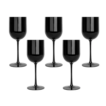 Factory Direct Custom Food Grade Black Plastic BPA Free Wine Glass Drinking Cup
