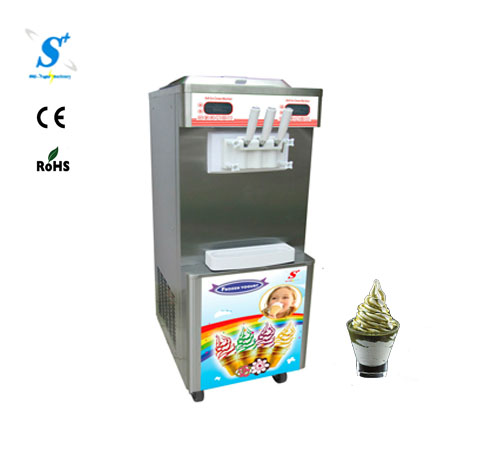 CE -certificaat dubbel koelsysteem bevroren yoghurtmachine