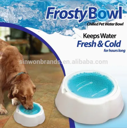 chilled frosty pet bowl