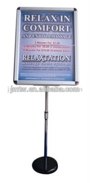 Aluminum advertising poster board stand