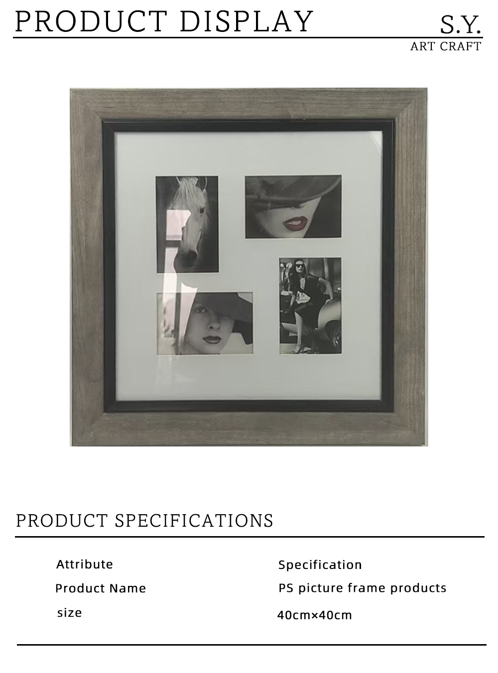 Elegant Square Collage PS Frame x