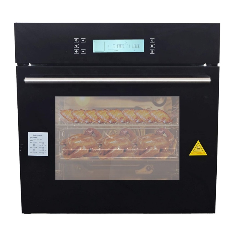 60*60cm lamp and timer 10 Cooking Functions 2 layer glass door For Making Pizza built in gas oven Convection Oven