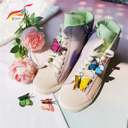 Girls' Shoe Lace Decorations: Charm Butterflies and Elegant Shoelace Accessories