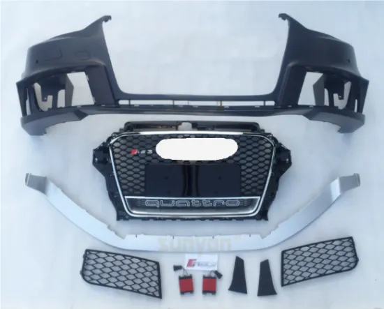 Front Bumper with Grille for Audi A3 8V - Upgrade RS3 Bumper Body Kits 2014-2016