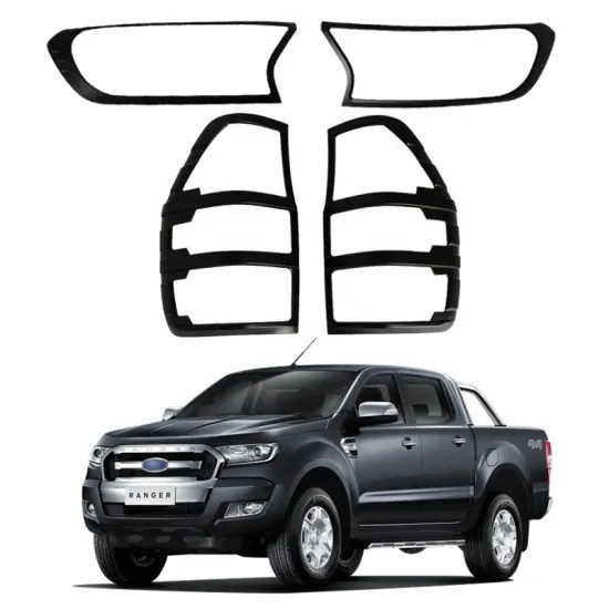 4pcs/set Black Headlight Cover Rear Tail Light for Ford Ranger T7 2015-2017 PX MKll