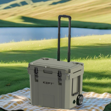 35QT High Performance Insulated Hard Plastic Ice Cooler Box for Hiking and Outdoor Activities