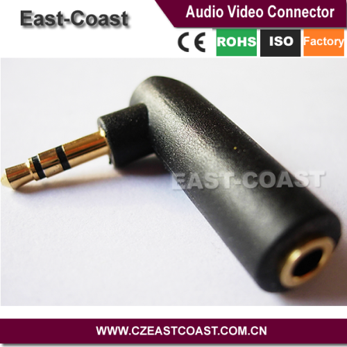 3.5mm headset Audio Male to Female Adapter Stereo Plug Socket Connector L Shape