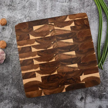Acacia Wood Square End-Grain Cutting Board