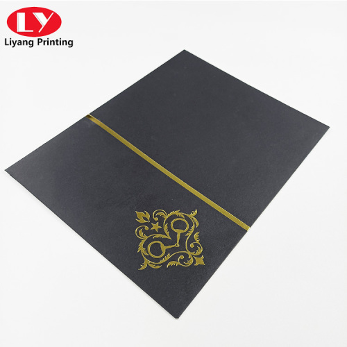 Envelope elegante personalizado de alta qualidade com hot stamping