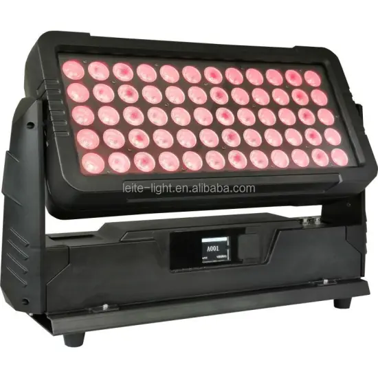 DMX Wall Wash LED Building Light, 60x10W RGBW 4IN1, IP65 Waterproof, for Outdoor Project Lighting