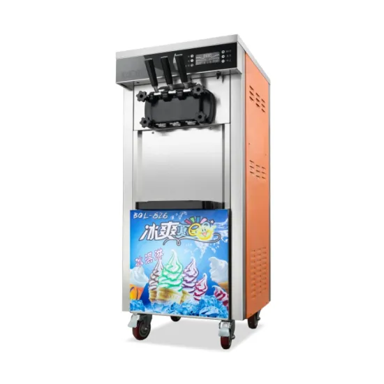 Thailand Street Hotsale Guangzhou Supplier Commercial 3 Flavors Serve 3 in 1 Domestic Street Ice Cream Machine Fresh for Sale