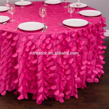 fuchsia round petal tablecloth