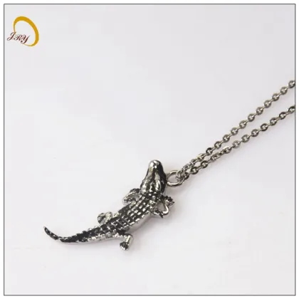 High Quality Unique Gecko Design Crystal Stainless Steel Gecko Pendant