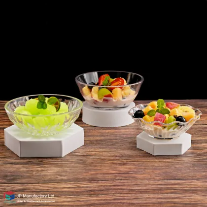 5 Inch Acrylic Fruit Bowl - Blink Diamond Cutting Snack Bowl