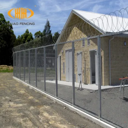 Steel horizontal prison fence, anti theft clearvu fencing