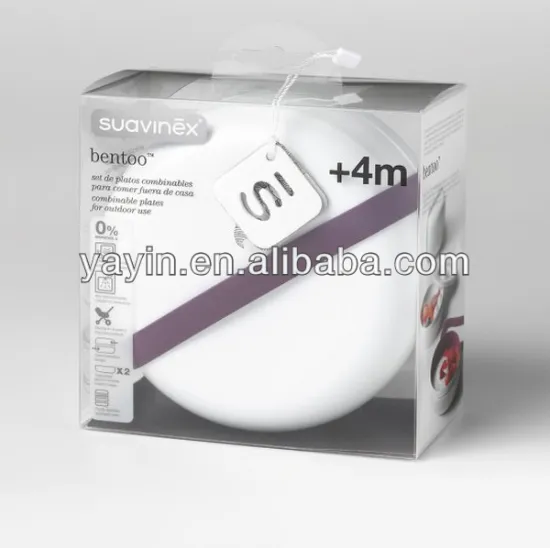 Custm clear pvc box with hanger