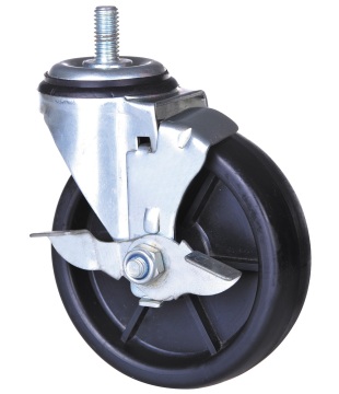 75mm thread stem caster with lock