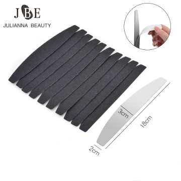 1pcs Metal Plate With 10pcs Disposable Replacement Sand Paper Black Nail Files Double Sided Sanding Nail File Set Manicure Tools