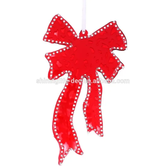 Fashion Big Red resin Bowknot For Christmas Decoration christmas decor bowknot