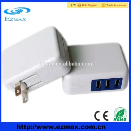 QC2.0 charger 3 port USB charger for smart phone fast electrical universal multi-port flash charger plug