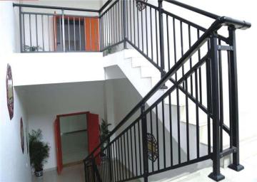 Stair railing powder coating