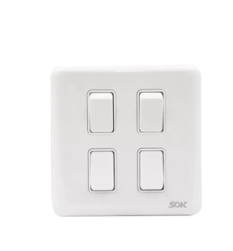 4Gang 2Way Light Switches 86x86mm wall switch