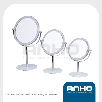 Round double sided cosmetic mirror, tabletop mirror, vanity mirror