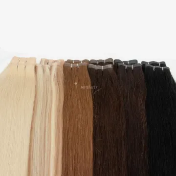 Raw Cuticle Aligned Vendors Raw Super Double Drawn Bone Smooth Straight Human Hair Aligned Remy Skin Weft Tape Hair Extension