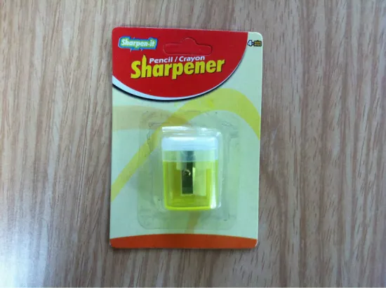 plastic colourful kids pencil sharpener