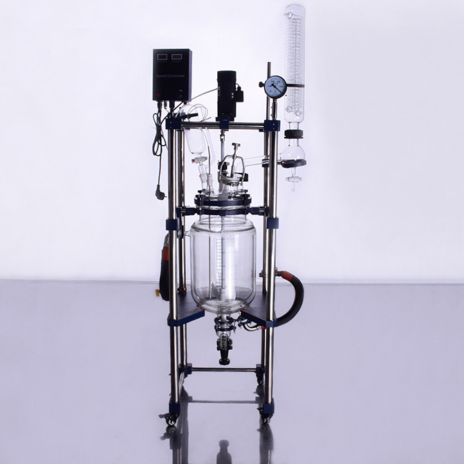 laboratory jacketed glass reactor