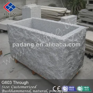 Stone trough sink, G603 grey granite stone trough