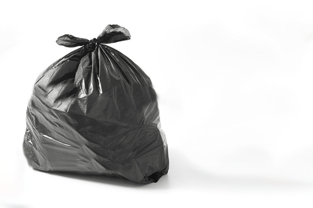 Poly Garbage Bag, Black Non-Printed Contractor Bag, Flat Folded, 33" X 50" , 3.8 Mil, (100) Bags