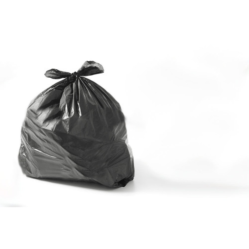 Poly Garbage Bag, Black Non-Printed Contractor Bag, Flat Folded, 33" X 50" , 3.8 Mil, (100) Bags