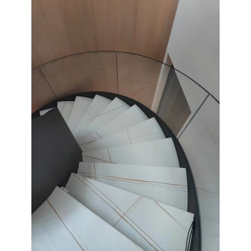 MS2025 فندق كبير راقي / منزل من ألواح الصلب والرخام درج منحني درج حلزوني