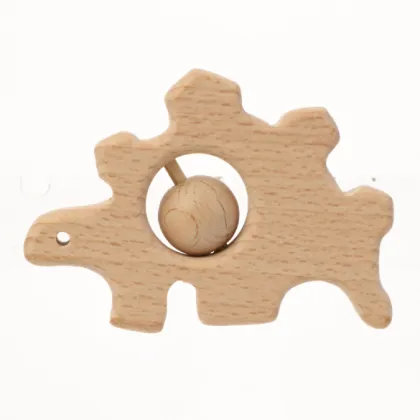 Handmade Wooden Montessori Toys for Boys and Girls Aged 36+ Months: Animal Rattle Toys for Kids