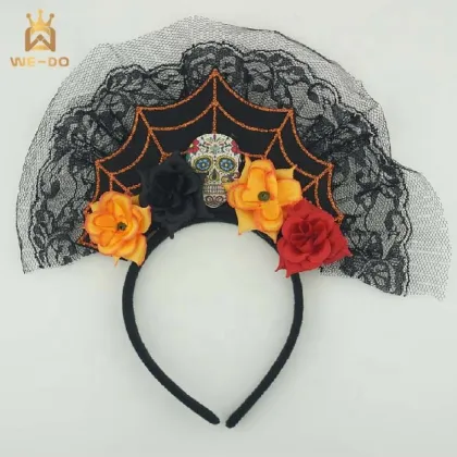 2023 New Design Mexican Flower Headband for Day of the Dead and Halloween